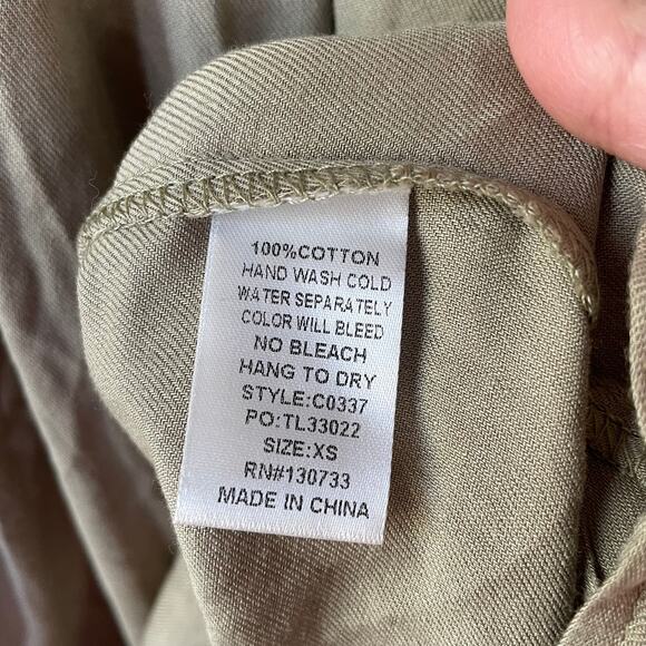 Altar’d State Size XS Emnroidered Khaki babydoll - Picture 6 of 9